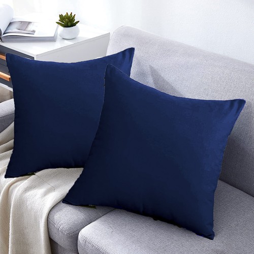 Cotton Plain Dyed Zipped Cushion Covers Home Sofa Car Décor 16''18''20''. - Picture 26 of 69
