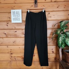 Austin Reed Straight Pants Pleated Cuffed Vintage 100 Worsted Wool Sz 10 X 30"