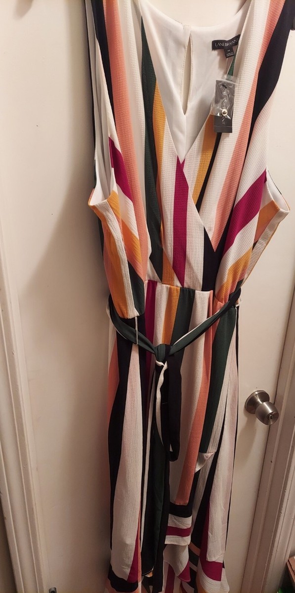Lane Bryant Multicolor Stripe Maxi Dress Plus Size 28 | eBay