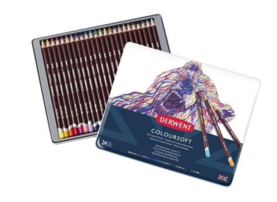 Derwent Coloursoft Artists Colour Pencils 24 Tin