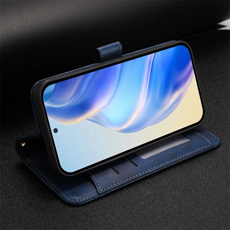 Funda tipo billetera de cuero con cremallera para Huawei P30 Lite Pura 70 Pro Honor 200 Foto 2 de 4