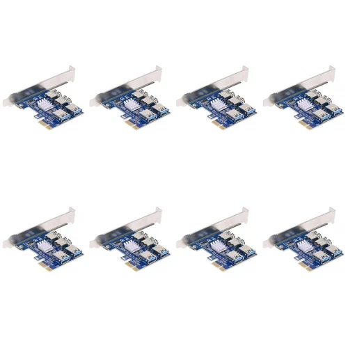  Set of 8 PCI-E-Erweiterungskarte PCIe-Erweiterungskarte Verlängerungskabel Für