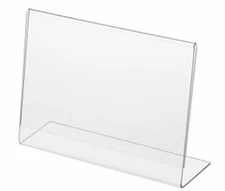 2 Acrylic Photo Frames 10x8 Horizontal Landscape Clear Plastic Standing Sign