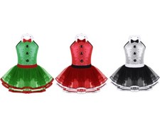 Kids Girls Leotard Ballet Dance Dress Mesh Costume Tutu Fancy Dress Sleeveless