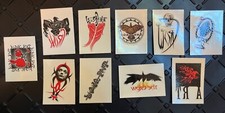 Tattoos The Crow City Of Angela Temp. Lot Of 10 Different Designs Body Art Decor
