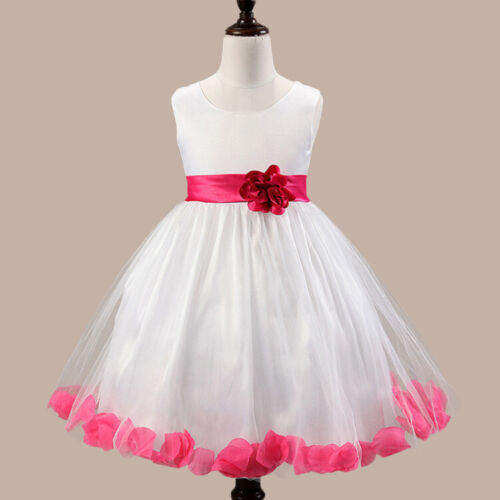 Party Princess Formal Christening Pageant Bridesmaid Wedding Flower Girls Dress - Picture 1 of 7