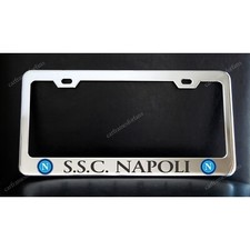 S.s.c. Napoli License Plate Frame Custom Made Of Chrome Plated Metal