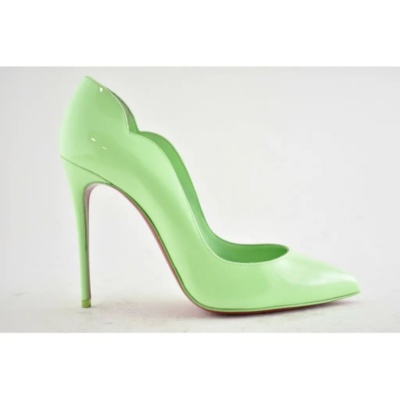 Christian Louboutin Hot Chick 100 Tropique Green Patent Leather