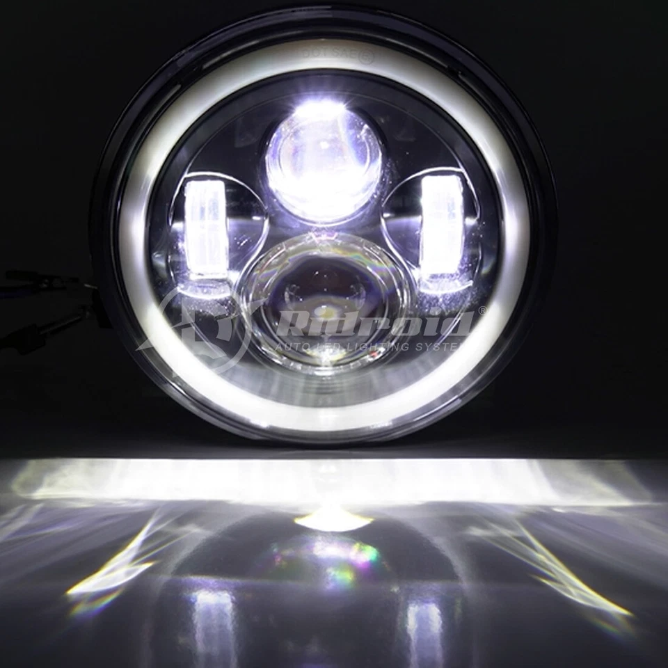 Faro LED de 7 pulgadas + luz antiniebla de 4,5" para Yamaha V-Star XVS 650 950 1100 1300 Foto 4 de 4