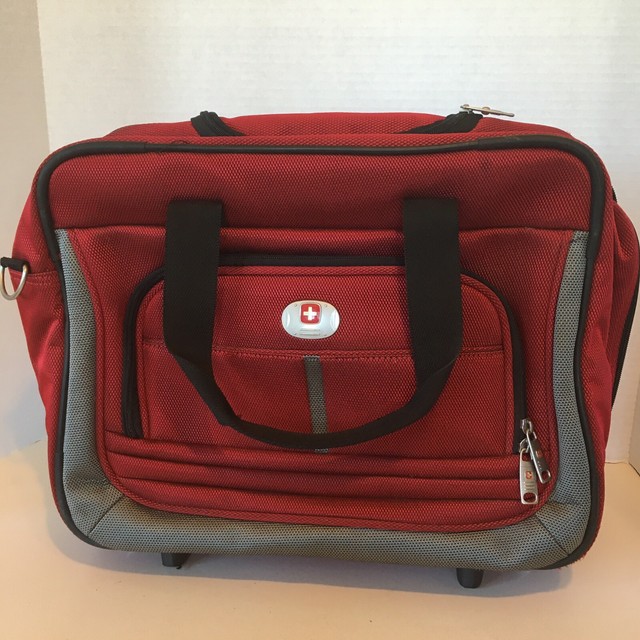 Wenger Red Swiss Gear 16" Rolling CarryOn Computer Laptop 2 Wheeled