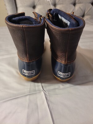 Sperry Top-Sider Saltwater Brown Leather/Rubber Lace Up/Zip 