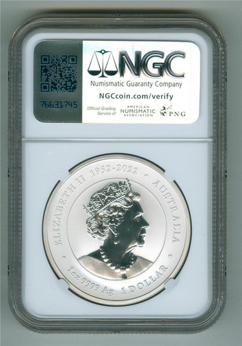AUSTRALIA 2024 $1 YEAR OF THE DRAGON-PURPLE LIMITED EDITION NGC MS-69 - Picture 2 of 2