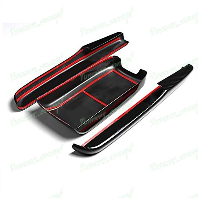 碳纤维风格内部扶手箱盖中控台适用于 16-21 本田思域 — 第 4/4 张图片