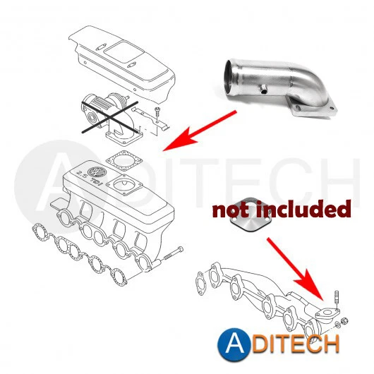 F99 VW T4 TRANSPORTER VAN 2.5 TDI 5 CILINDRI EGR Kit Di Riparazione Valvola - Immagine 4 di 4