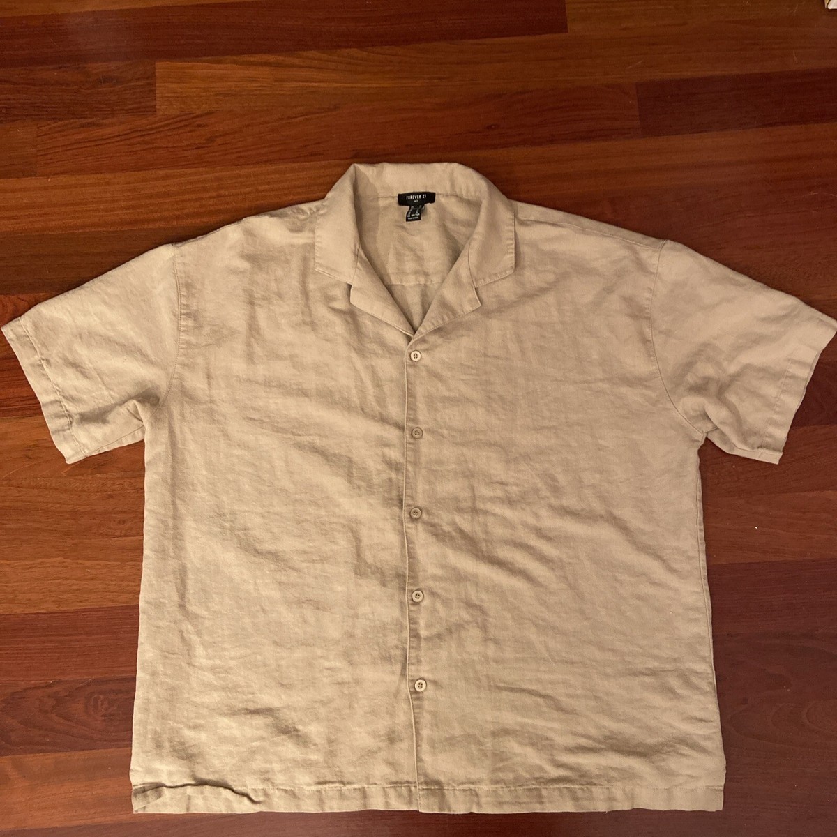 forever 21 mens dress shirts Amazon.com: Forever 21 Linen-Blend Cuban-Collar Shirt Olive Small :  Clothing, Shoes & Jewelry