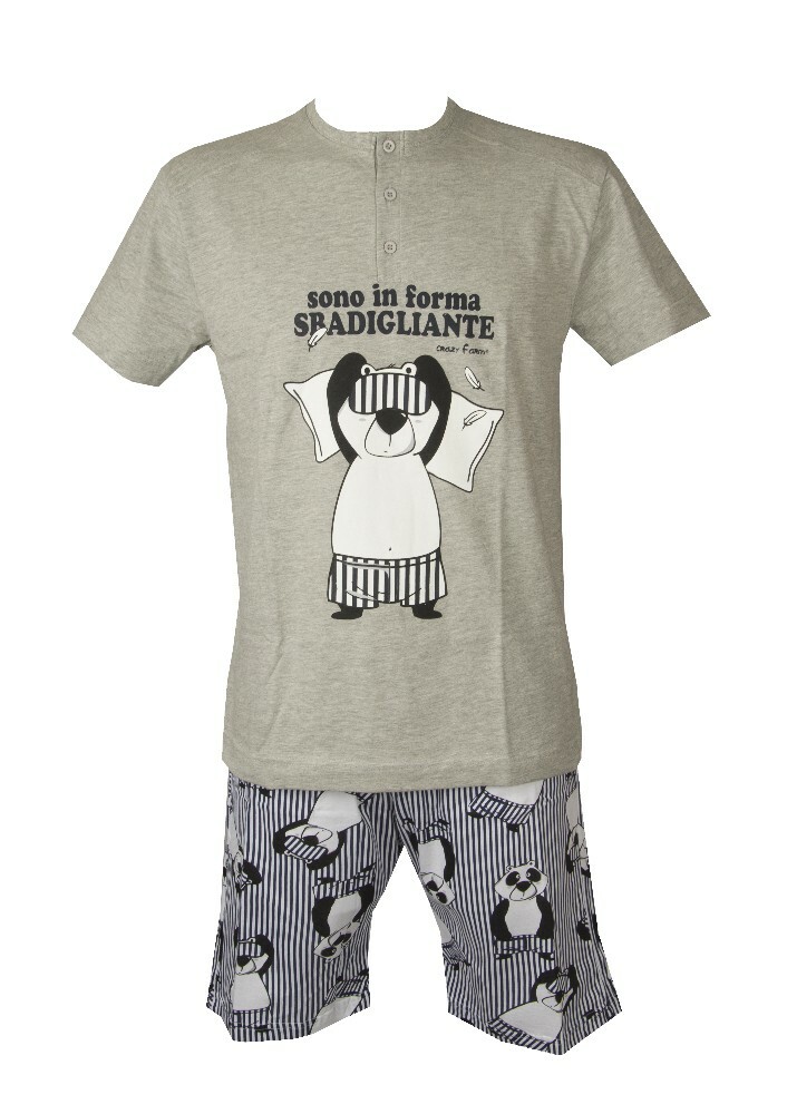 Пижама CRAZY FARM Herren Baumwolle Kurzarm с длинными рукавами и горловиной Henley Artikel 15628