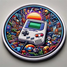 Video Game Console iron-on PATCH Geeks  Gamers SOUVENIR APPLIQUE Retro Arcade