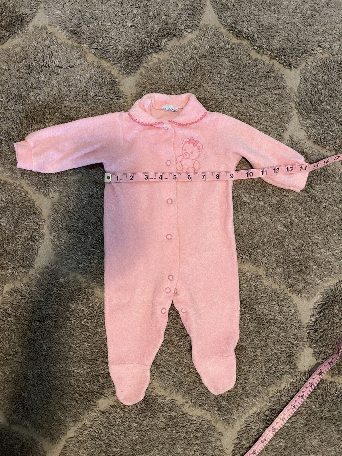 vintage carters baby girl sleeper Bodysuit One Piece Gem