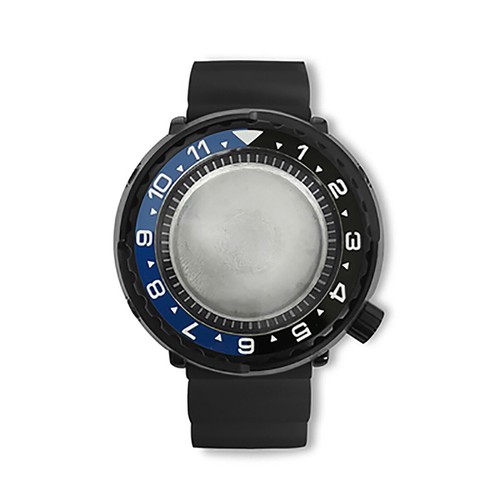 For NH35/NH36 Watch Movement PVD 45MM Black Case Inner Shadow Black Rubber Strap - Picture 21 of 25
