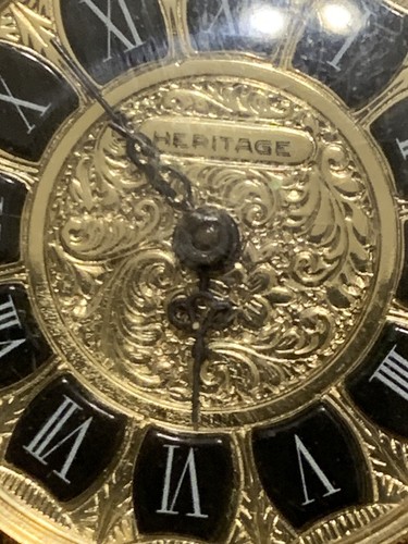 VINTAGE AMER. HERITAGE PENDANT WATCH/NECKLACE LAVA LOOK CAMEO, NOT WORKING - Picture 2 of 4