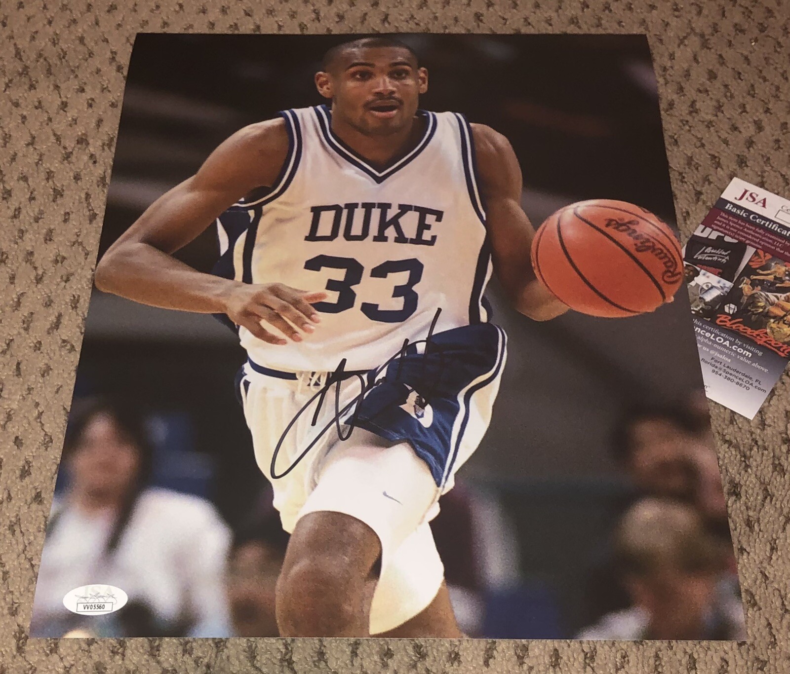 Grant Hill Autographed Signed Duke Blue Devils 11X14 PHOTO JSA DUKE BASKETBALL AUTO BLUE DEVILS 