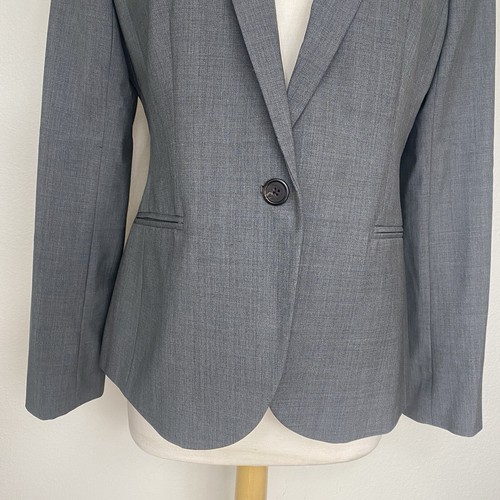 New J. Crew Womens Gray Wool Mix 1035 Tollegno 1900 Blazer Jacket Size 12 Preppy - Picture 6 of 18