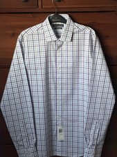 Tommy Hilfinger men's new multicolors cotton shirt Size 15,5-34/35 MSRP 85.00