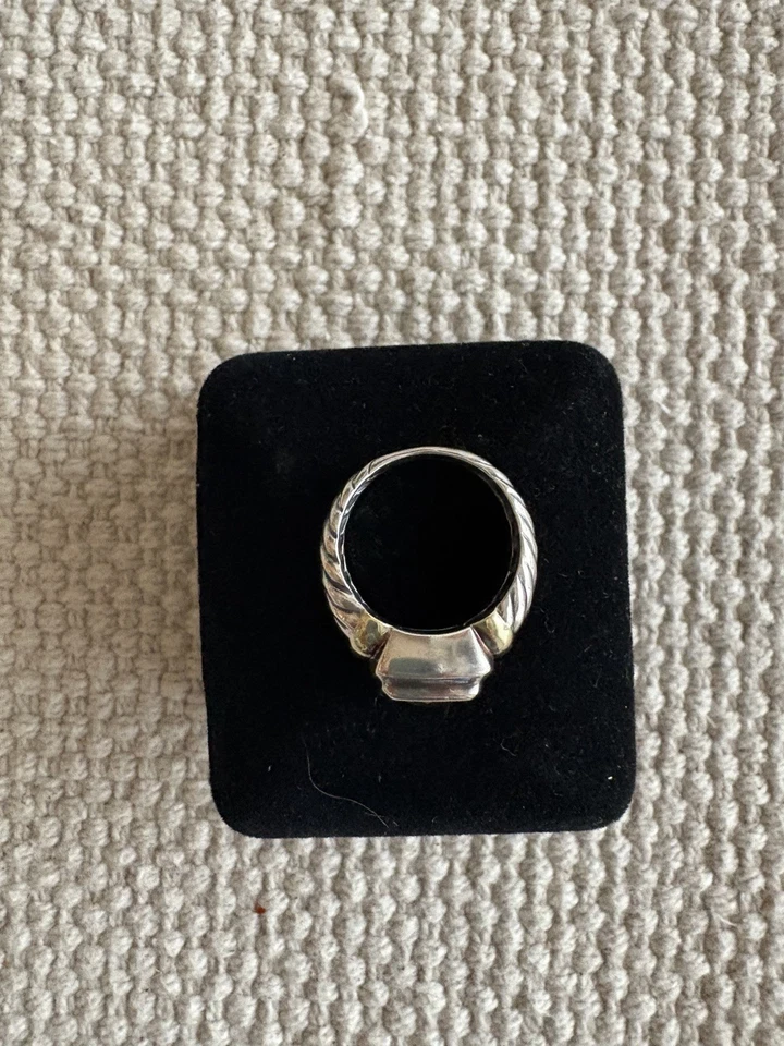 Anillo David Yurman Oro 14K y Peridoto de Ley 925 Talla 6 - 6.2g Peso Total Foto 2 de 4