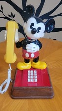 Vintage 1976 Mickey Mouse Push Button Landlin...