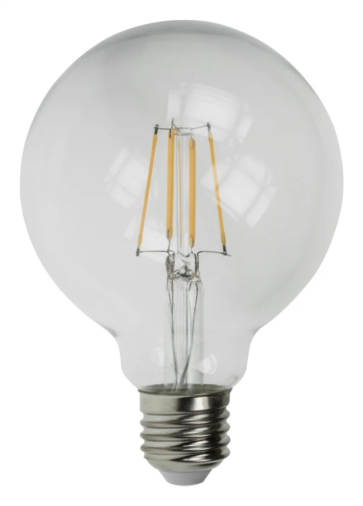 Light Bulb 4w LED G95 Dimmable 2700K E27 400lm =40w