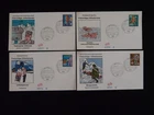 set of 4 FDC rescue civil safety Germany 1970