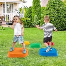 5 Pcs Balance Stepping Stones for Kids w/ Non-Slip Surface and Edging