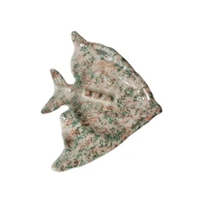 Vintage Ceramic Angel Fish Ashtray Hand Painted 5" x 6.5" MCM Unique