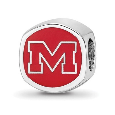 Sterling Silber rhodiniert LogoArt University of Mississippi emailliert