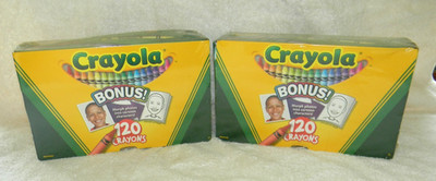 Lot Of 2 Boxes Crayola 120 Count Color Crayons ~ 2010 New Factory Sealed