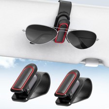 Sunglass Holder for Car 2 Pack, One-Handed Operation, Gentle  Secure Hold, Sil