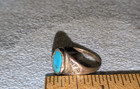 VINTAGE TURQUOISE  STONE STERLING SILVER 925 RING HANDCRAFTED SIGNED SIZE 7.5 — photo 7