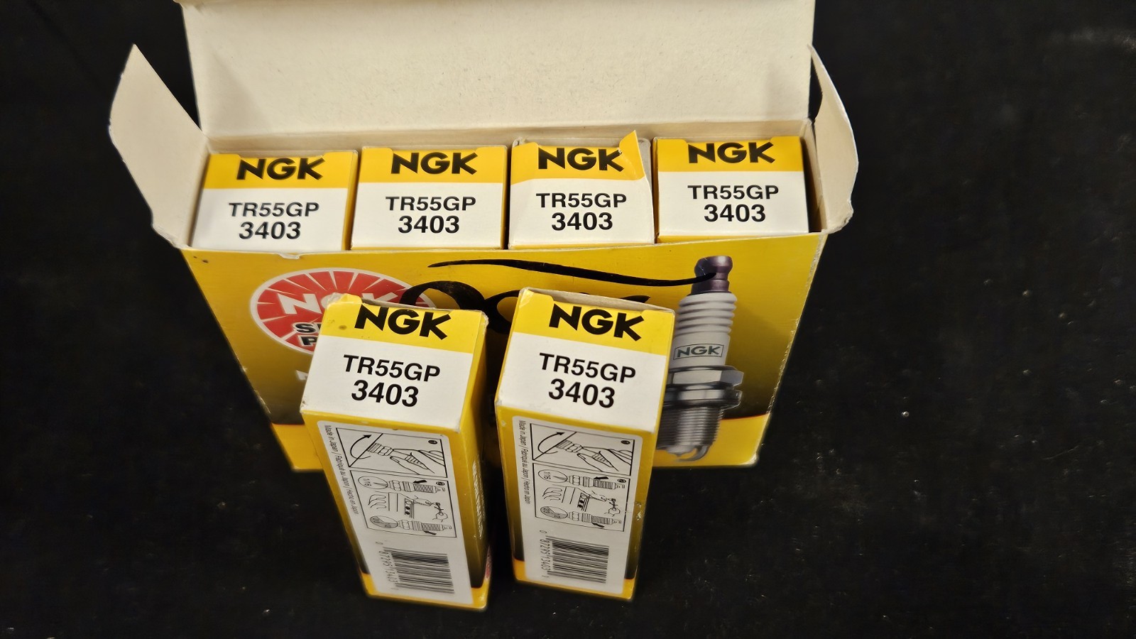 NOS Set of 6 Plugs NGK TR55GP 3403 G-Power Platinum Spark Buick 3800 V6 Six