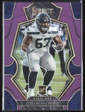 2022 Panini Select Charles Cross Premier Level Purple Prizm Rookie /75 #190
