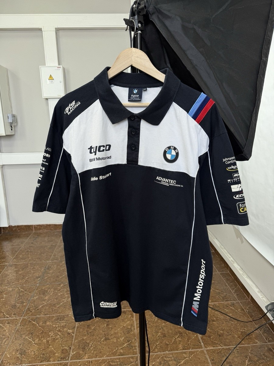🇩🇪 Vintage BMW Motorrad Tyco Akrapovic Racing Team Polo T-Shirt