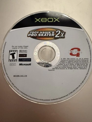 Tony Hawk's Pro Skater 2X (Microsoft Xbox, 2001) DISC ONLY NO TRACKING (#2623)