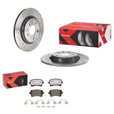 brembo SPORT BREMSSCHEIBEN 330mm + XTRA BELÄGE HINTEN passend für AUDI Q5 8R
