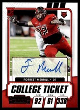 2021 Panini Contenders Draft Picks Forrest Merrill Rookie Auto Arkansas State