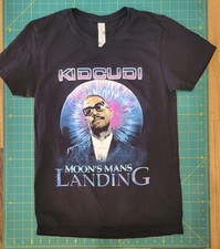 Kid Cudi Moon Mans Landing 2022 Concert 2 two T-Shirts Size Small double sided