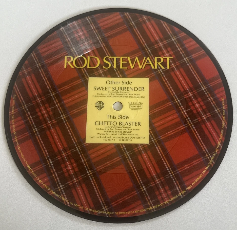 Rod Stewart 1983 "Sweet Surrender" 7" Vinyl Picture Disc NM / M - Image 4 of 4