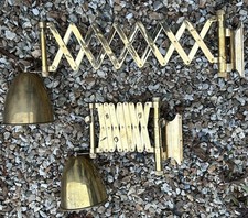 Pair Of Scissor Lamps 2 X Marine Brass Ship Lamps Vintage Style NICE!!!