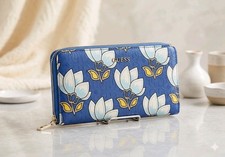 Guess Malena Cobalt Multi Large Zip Around Wallet Wristlet NWT