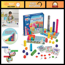 MathLink Cubes Activity Set 1-10, 30 Preschool Learning Activities, Counting Blo