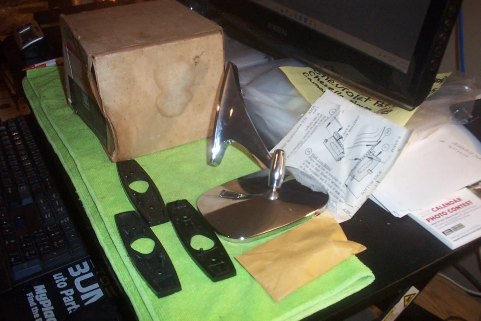 НОВОЕ ИЗ СТАРЫХ ЗАПАСОВ CHEVROLET, CHEVELLE, CAMARO,NOVA 1973-75 НАРУЖНОЕ ЗЕРКАЛО ЗАДНЕГО ВИДА 994442 - Изображение 4 из 4