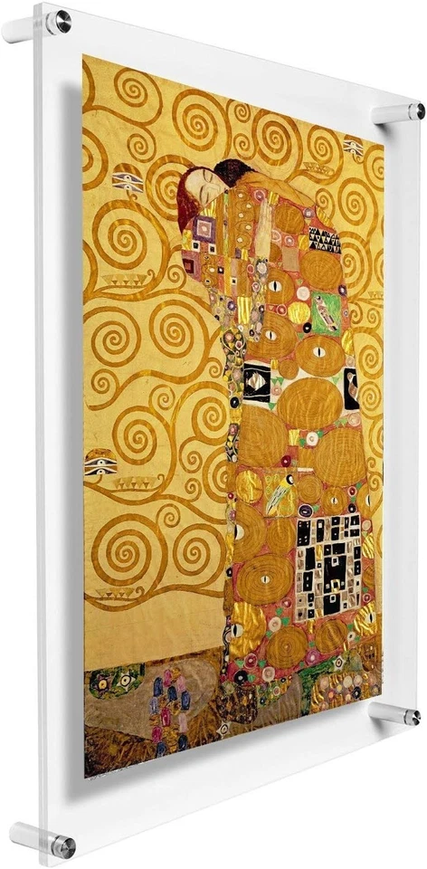 Double Panel Floating Clear Acrylic Wall Mounted Sign Frame Certificate Frame... - Image 4 of 4